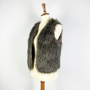 Brown fur vest girls Tiff XL will fit womens XS